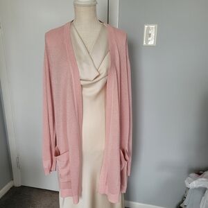 Belle by Kim Gravel Blush Open-Front Cardigan
